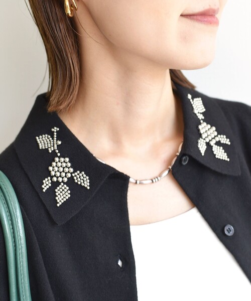 SHIPS（シップス） ニット セーター 「WEB限定」「手洗い可能」ビーズ