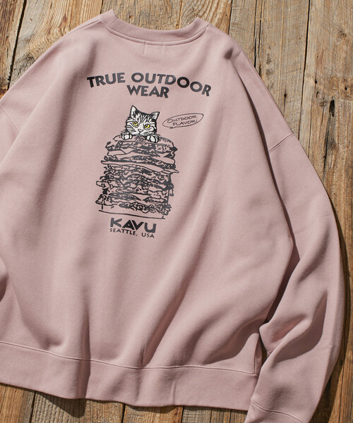 トレーナー スウェット 限定展開 KAVU×FREAK'S STORE/カブ― 別注 デザイン刺繍 クルーネック スウェット / Burger Cat | FREAK'S STORE | 20