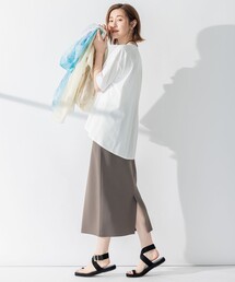 「23区」 半袖Tシャツ 44 ホワイト レディースの画像3