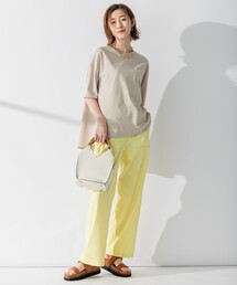 「23区」 半袖Tシャツ 44 ホワイト レディースの画像9