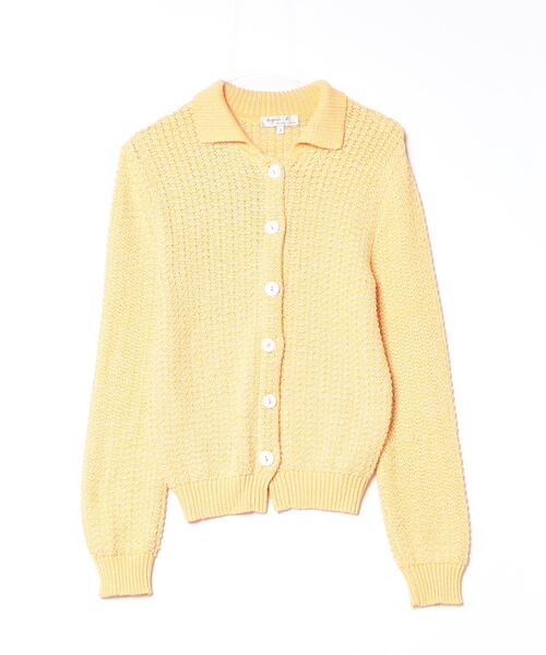 agnes b.（アニエスベー） ニットカーディガン 3 オレンジ レディース