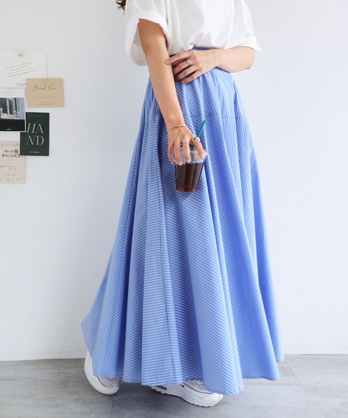 andme（アンドミー） フレアスカート M ブルー レディース : ZOZOTOWN  