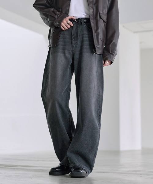 ASTRONOMY ジーンズ バギーシルエットヴィンテージ加工カーブデニム
