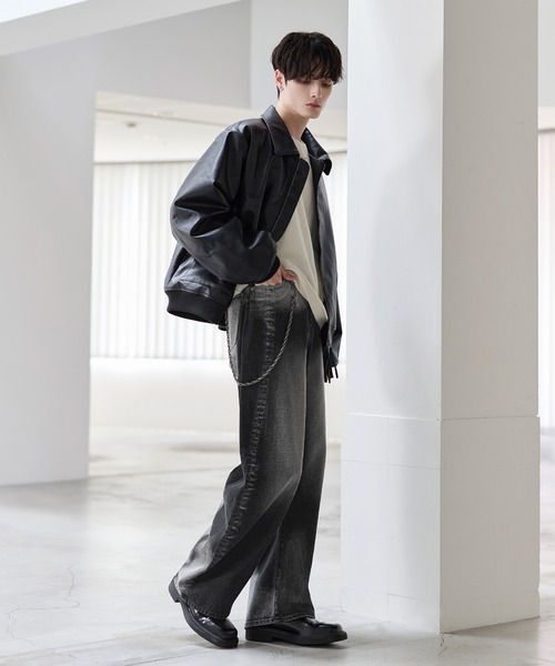 ASTRONOMY ジーンズ バギーシルエットヴィンテージ加工カーブデニム