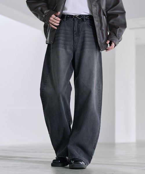 ASTRONOMY ジーンズ バギーシルエットヴィンテージ加工カーブデニム