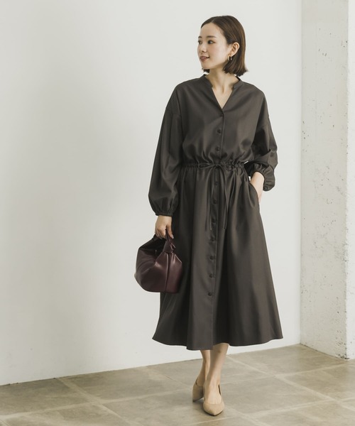 「URBAN RESEARCH」 長袖ワンピース 38 ベージュ レディース_画像8