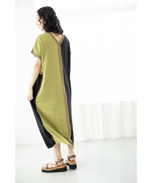 「OSMOSIS」 半袖ワンピース ONE SIZE ブラック レディース_画像5