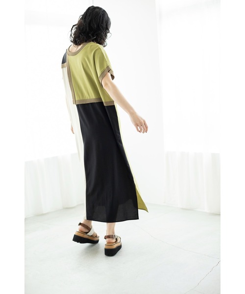 「OSMOSIS」 半袖ワンピース ONE SIZE ブラック レディース_画像8