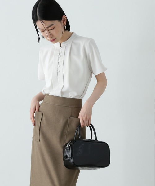 「N.(N. Natural Beauty Basic)」 半袖ブラウス MEDIUM ブルー レディース_画像5