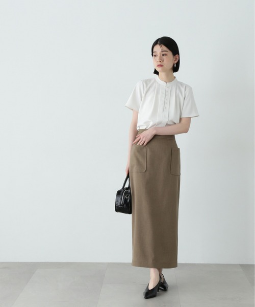 「N.(N. Natural Beauty Basic)」 半袖ブラウス MEDIUM ブルー レディース_画像7