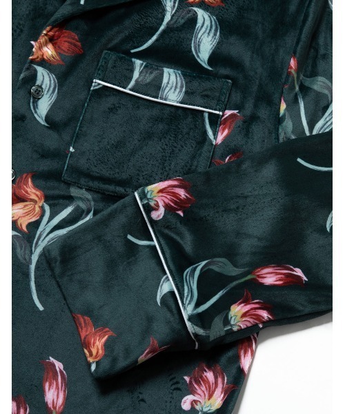 完売品　sleepy sleepy チューリップベロアパジャマ長袖ロングパンツ SLEEPY SLEEPY｜メンズラインチューリップベロアパジャマ長袖ロング