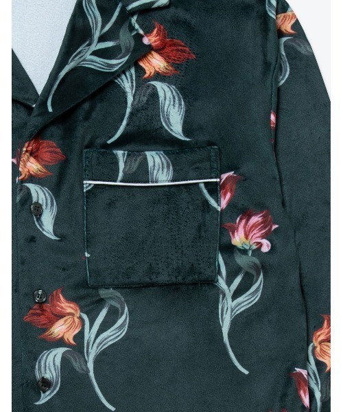 完売品　sleepy sleepy チューリップベロアパジャマ長袖ロングパンツ SLEEPY SLEEPY（スリーピースリーピー） パジャマ メンズベロア