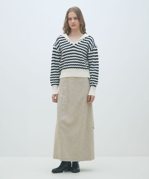 MACPHEE（マカフィー） スカート ネップツイード マキシスカート