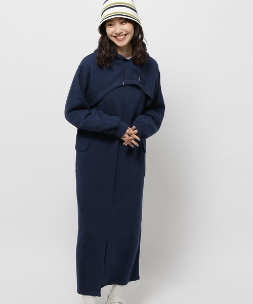 niko and…（ニコアンド） 長袖ワンピース FREE ネイビー レディース