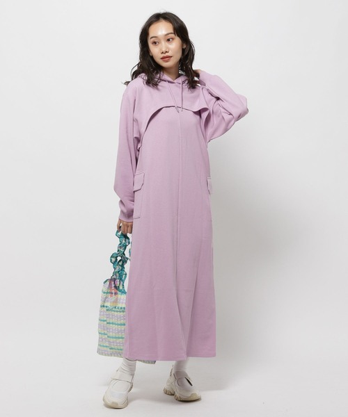 niko and…（ニコアンド） 長袖ワンピース FREE ネイビー レディース