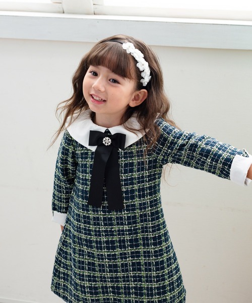 Rora（ローラ） ワンピース 入学式 卒園式 パハリータ ブローチ付き