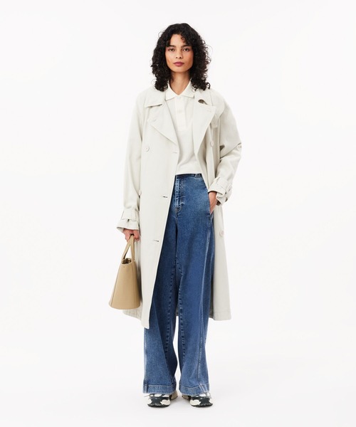 「LACOSTE」 半袖ポロシャツ X-SMALL オフホワイト メンズ_画像9