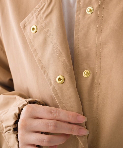 「OMNES」 ノーカラーコート FREE ベージュ レディース_画像6