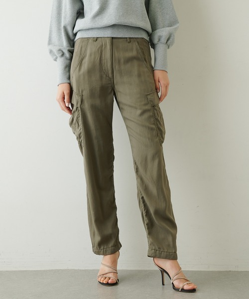 「Whim Gazette」 カーゴパンツ 38 カーキ レディース_画像9