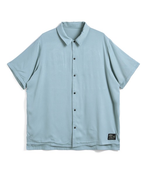 「TAION」 半袖シャツ L ネイビー メンズ_画像8