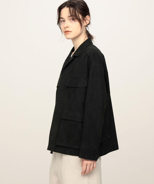 TOMORROWLAND 合成皮革 ブラックジャケット サイズ36 TOMORROWLAND（トゥモローランド） ジャケット 36 ブラック レディース