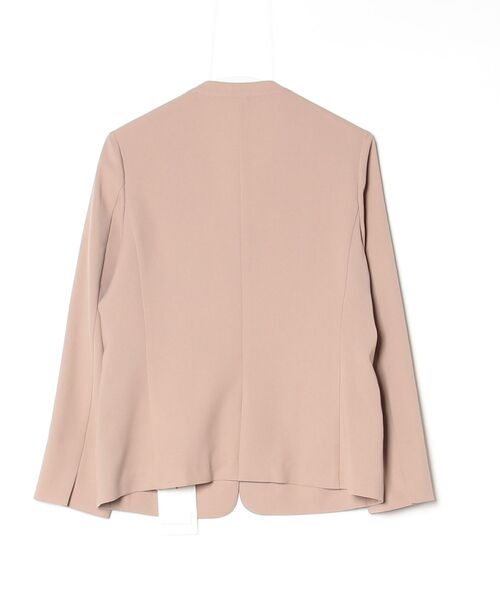 PLST（プラステ） ノーカラージャケット L ベージュ レディース