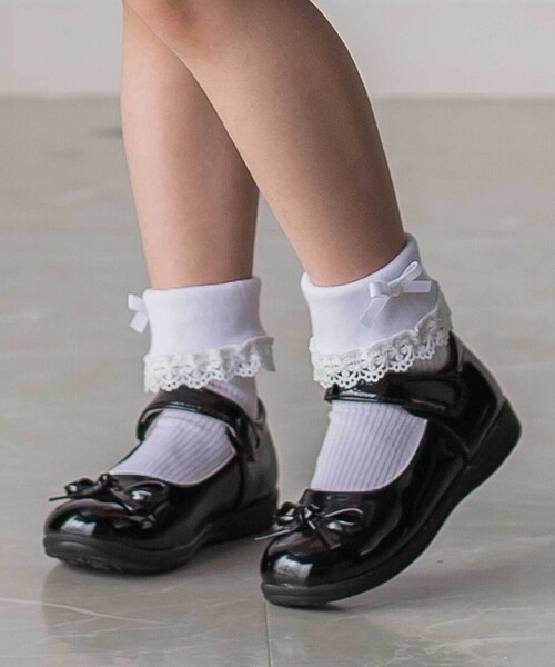 SLAP SLIP（スラップスリップ） 靴下 折り返しレースリボンソックス(13