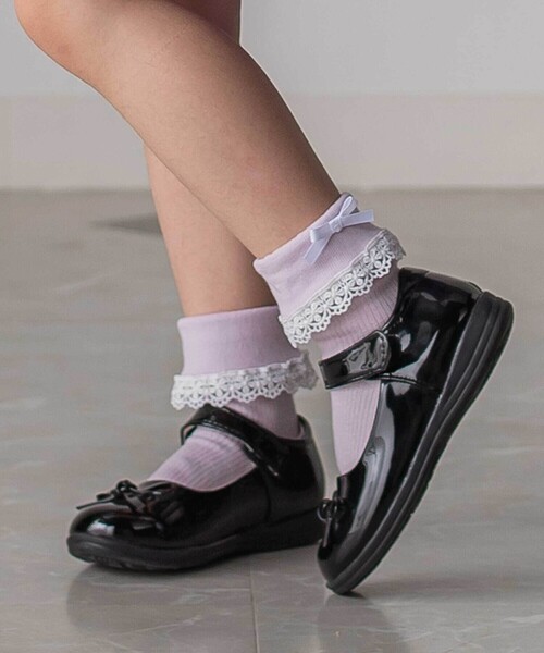 SLAP SLIP（スラップスリップ） 靴下 折り返しレースリボンソックス(13