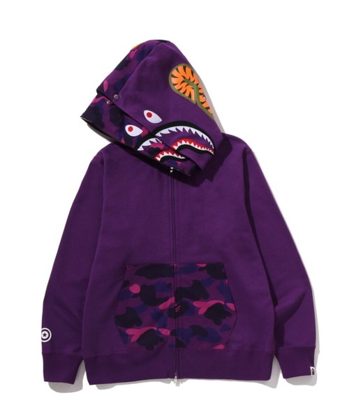 Taisyn　APE シャークパーカー　紫 A BATHING APE - A BATHING APE ア ベイシング エイプ シャーク