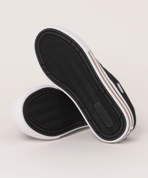 「PUMA」 ローカットスニーカー 24.0cm ブラック×ホワイト メンズ_画像3