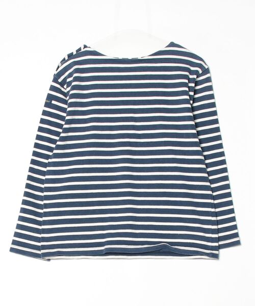 [Le Minor] окантовка рисунок трикотажный джемпер с длинным рукавом 3 темно-синий женский 