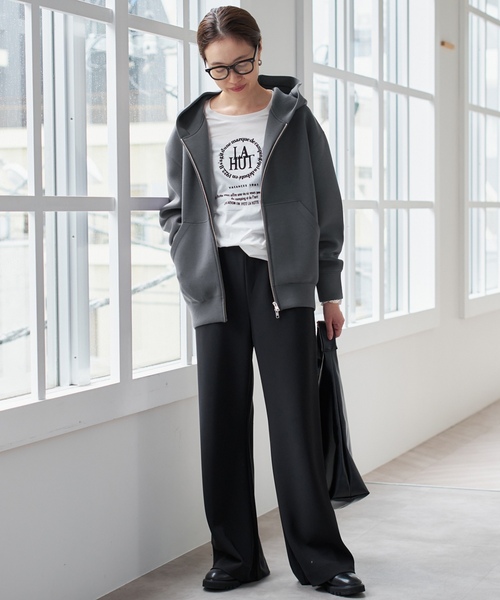 SLOBE IENA（スローブイエナ） ジップアップパーカー FREE ブラウン