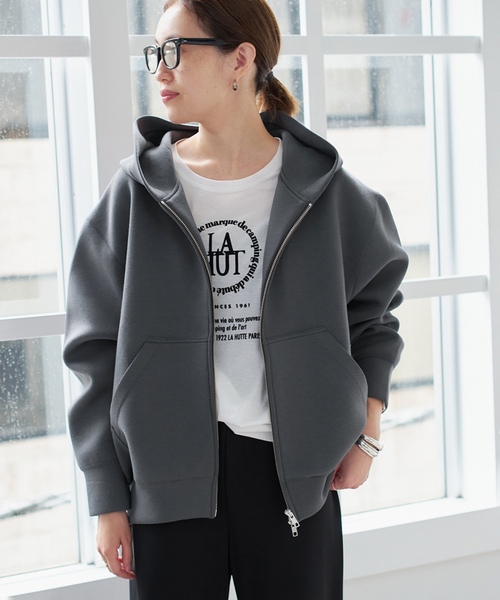 SLOBE IENA（スローブイエナ） ジップアップパーカー FREE ブラウン