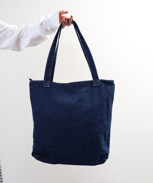 Crossi トートバッグ チェリー刺繍デニムトートバッグ レディース