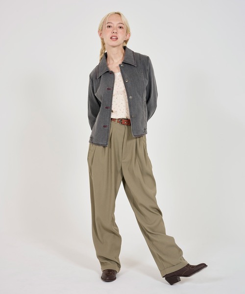 TINA：JOJUN（ティーナジョジュン） パンツ M ライトカーキ レディース