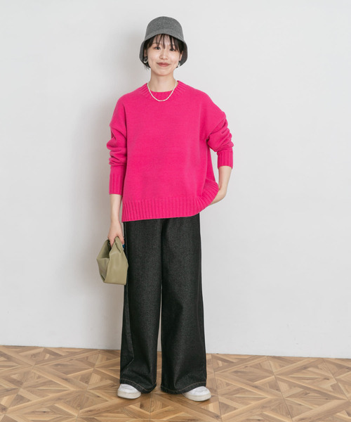 「UR Lab.」 長袖ニット FREE ピンク レディース_画像8