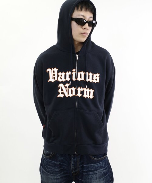 「WHO'S WHO gallery」 ジップアップパーカー LARGE ライトグレー レディース_画像9