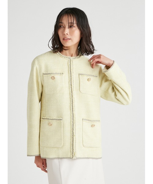 CELFORD（セルフォード） ツイードジャケット 36 イエロー レディース