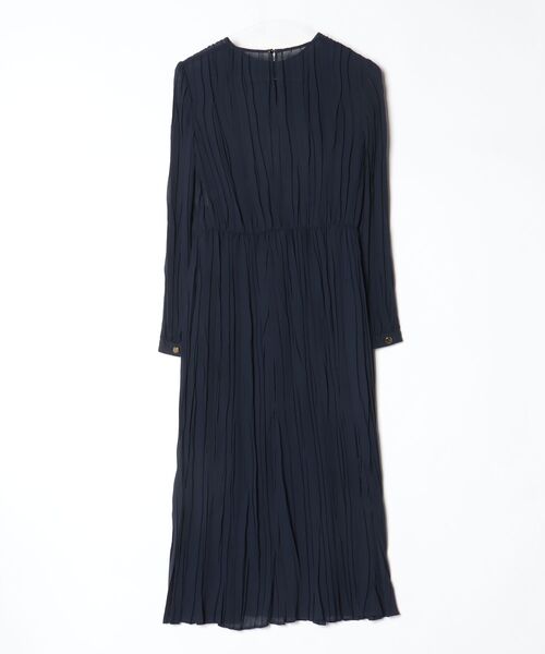 ネイビー 長袖 ワンピース アナイ 38 セレモニー ANAYI（アナイ） 長袖