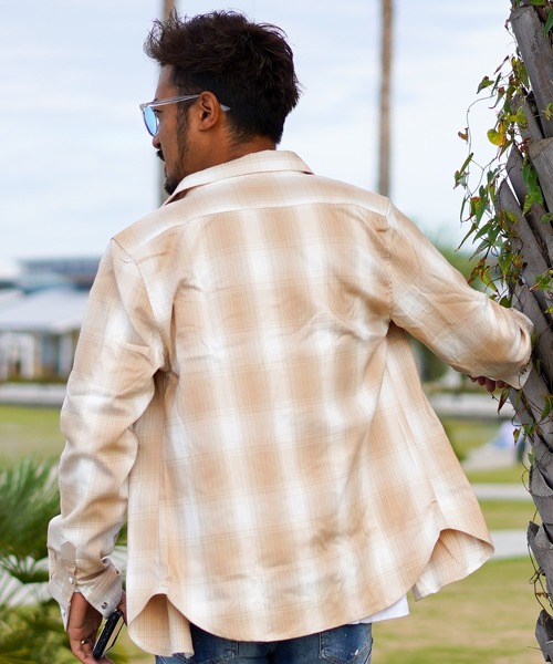 「adamsJUGGLER」 「RTEG」長袖シャツ L ベージュ メンズ_画像7