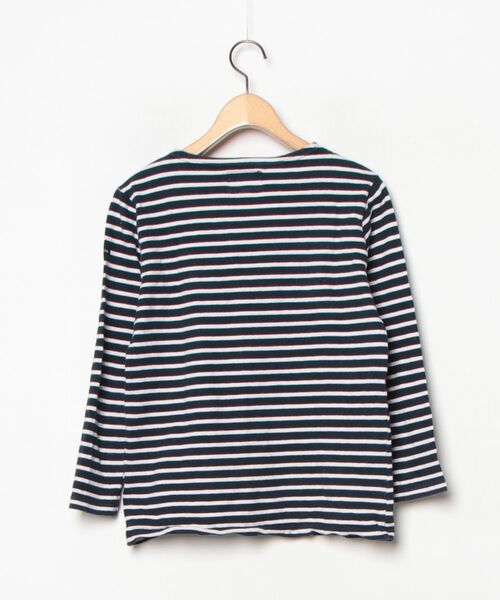 「DENIM DUNGAREE」 ボーダー柄7分袖カットソー 1 ネイビー レディース_画像2