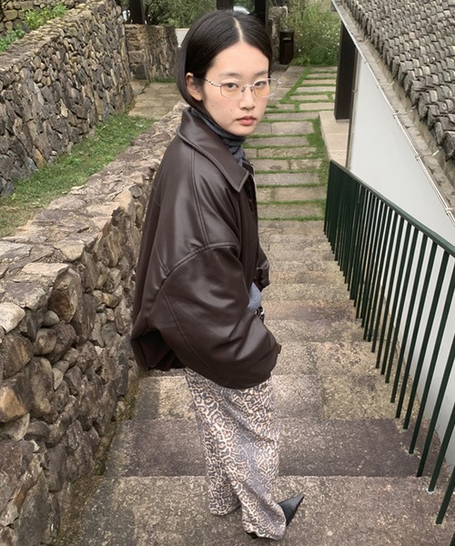 「LONSLAN」 ブルゾン FREE ブラウン レディース_画像7