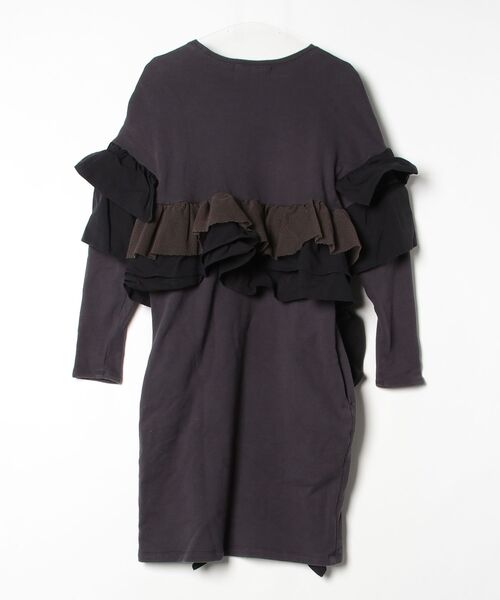 「AVIE」 長袖ワンピース 38 チャコールグレー レディース_画像2