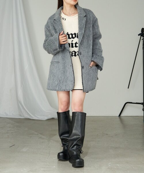 「RAY CASSIN」 ミリタリージャケット FREE グレー系その他2 レディース_画像8