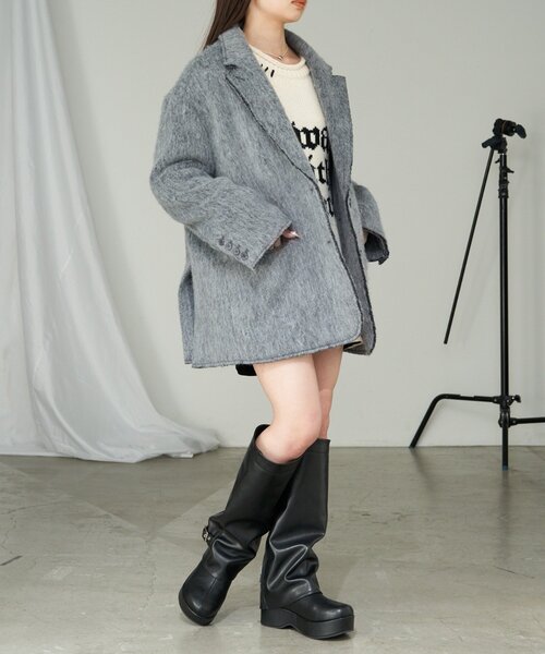 「RAY CASSIN」 ミリタリージャケット FREE グレー系その他2 レディース_画像9