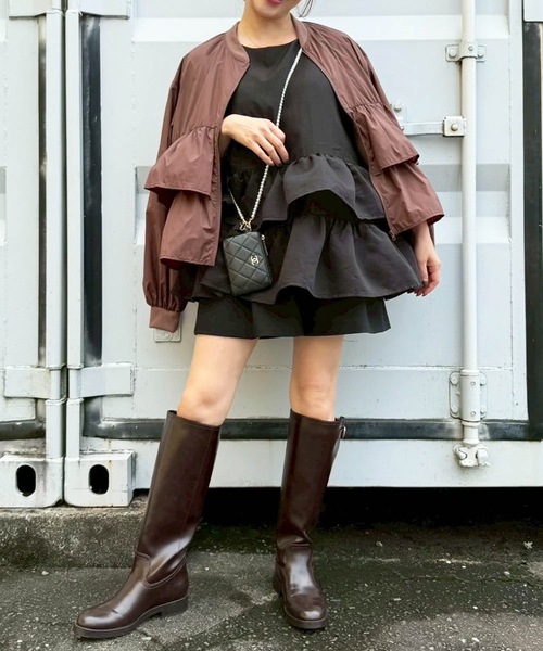 「M y u」 ブルゾン FREE ブラウン レディース_画像6