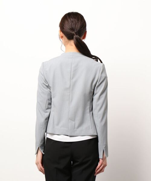 「TONAL」 ノーカラージャケット 36 ブラック レディース_画像3