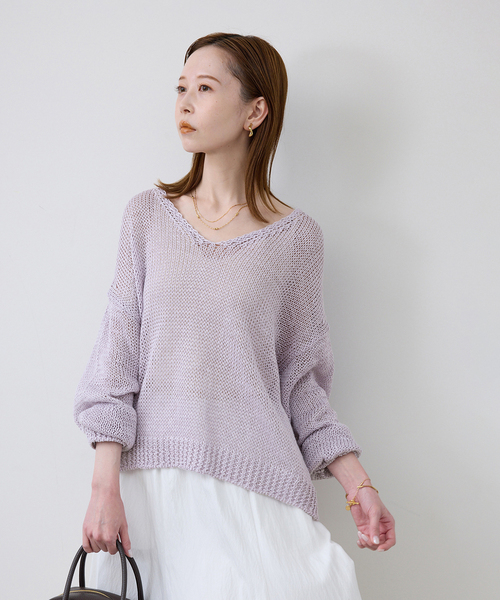 SLOBE IENA（スローブイエナ） ニット セーター ギマヤーンVネックプル
