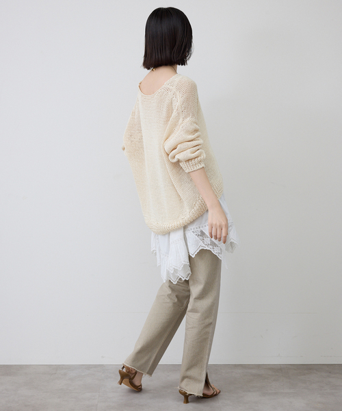 SLOBE IENA（スローブイエナ） ニット セーター ギマヤーンVネックプル