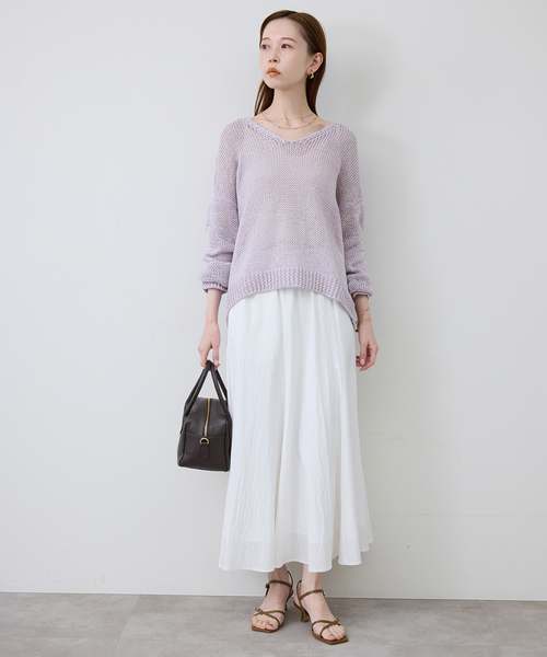 SLOBE IENA（スローブイエナ） ニット セーター ギマヤーンVネックプル